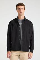 Camisa Docthos Relaxed Fit Manga Longa Jeans Preto