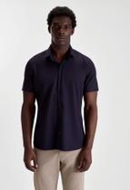 Camisa docthos slim manga curta bambu lisa