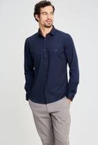 Camisa docthos slim manga longa malha tech