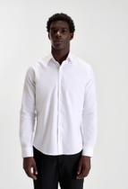 Camisa docthos tailor fit manga longa premium cotton oxford