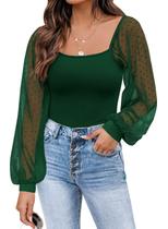 Camisa DOROSE Mesh de manga comprida verde escuro M Camisa DOROSE Mesh de manga comprida verde escuro M