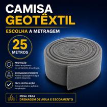 Camisa Drenante Geotêxtil Manta de Bidim 10/25 M para Tubo Dreno 100mm 4 polegadas Camisa Drenante Geotêxtil Manta de Bidim 10/25 M para Tubo Dreno 100mm 4 polegadas
