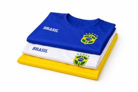 Camisa Dry Fit Brasil Copa Do Mundo Camiseta Esportiva -