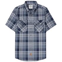 Camisa Dubinik Masculina de Manga Curta Azul Marinho e Cinza Camisa Dubinik Masculina de Manga Curta Azul Marinho e Cinza