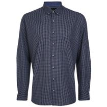 Camisa Dudalina Comfort Fit Xadrez In24 Azul Masculino