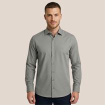 Camisa Dudalina Comfort Lisa In26 Cinza Masculino Camisa Dudalina Comfort Lisa In26 Cinza Masculino