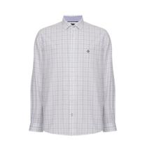 Camisa Dudalina Comfort Xadrez Branca