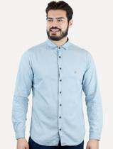 Camisa Dudalina Masculina Milano Essentials Lisa Azul Jeans Claro