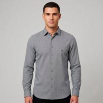 Camisa Dudalina Milano Micro Vichy Pr27 Cinza Masculino Camisa Dudalina Milano Micro Vichy Pr27 Cinza Masculino