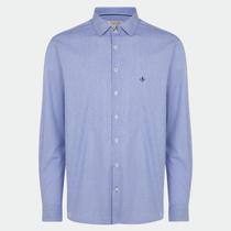 Camisa dudalina ml comfort micro xadrez azul medio