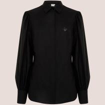 Camisa Dudalina Slim Lisa Cristal In25 Preto Feminino Camisa Dudalina Slim Lisa Cristal In25 Preto Feminino