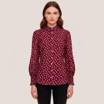 Camisa Dudalina Slim Ou26 Bordô Feminino