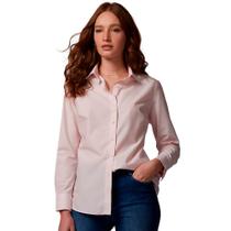 Camisa Dudalina Tricoline Regular Ou24 Rosa Claro Feminino