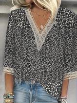 Camisa Elegante De Manga Longa plus Size Para Mulheres, Blusa Casual De Moda, Top Para Férias E Fins