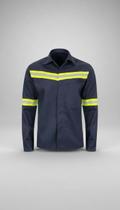Camisa Eletricista Anti Chamas Risco 2 Ca Azul Camisa Eletricista Anti Chamas Risco 2 Ca Azul