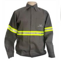 Camisa Eletricista NR10 Risco 2 C/ FX Refletiva EXG Cinza CA: 50298 - Vinilseg