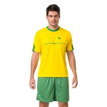 Camisa elite brasil logo bandeira torcida poliester grande
