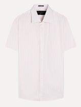 Camisa Ellus Masculina Manga Curta Tricoline Glennwood Stripe Branca