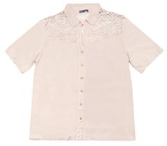 Camisa em tecido de viscose com aplicação de grippir g