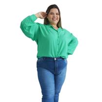 Camisa em Viscose Rayon Lecimar Verde