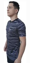 Camisa Esportiva Camiseta Masculina Básica Academia Treino Dry Fit Fitness Proteção UV Cinza