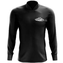 Camisa Esportiva Com Uv50 Makis Fishing Clean Color Preta MK-15