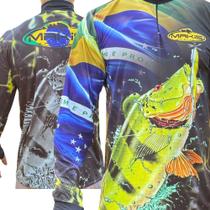 Camisa Esportiva Gola com Ziper Manga Luva Ordem e Progresso Camisa Esportiva Gola com Ziper Manga Luva Ordem e Progresso