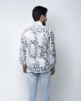Camisa Estampa Branco Slim Fit Enzo Milano