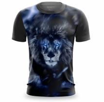 Camisa Estampada 3D Masculina Leão Tigre Neon Camiseta Animais