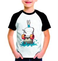 Camisa Estampada Infantil Manga Curta Verão Skate