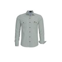 Camisa Estilo militar social manga longa slim adulto original Amil PRATA Camisa Estilo militar social manga longa slim adulto original Amil PRATA