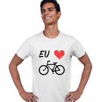 Camisa Eu Amo Bicicleta Pedalar Coração