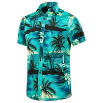 Camisa EUOW com estampa havaiana de manga curta XL