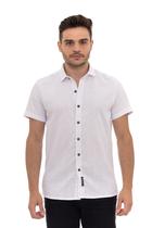Camisa Execução Jeans Casual Masculina De Linho