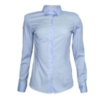 Camisa Fem Ml Tricoline Azul Bebê - Dudalina -Social 34
