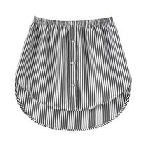 Camisa Feminina Ajustável com Extensor de Blusa - Mini Saia com Fenda Camisa Feminina Ajustável com Extensor de Blusa - Mini Saia com Fenda