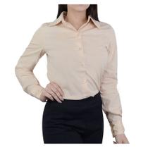 Camisa Feminina Alpelo ML Ema Bege Rupestre - 10400284 Camisa Feminina Alpelo ML Ema Bege Rupestre - 10400284