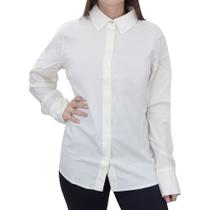 Camisa Feminina Aramodu Tricoline Off White - 12310 Camisa Feminina Aramodu Tricoline Off White - 12310
