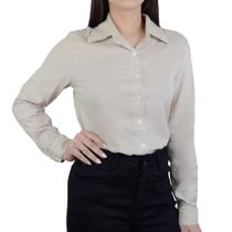 Camisa Feminina Autenticada Bege Chocolate - 7758