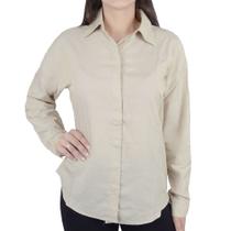 Camisa Feminina Autenticada Listrada Bege Areia - 7812