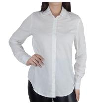 Camisa Feminina Autenticada Listrada Branco Off - 7812 Camisa Feminina Autenticada Listrada Branco Off - 7812