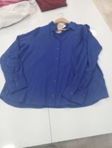 Camisa Feminina Azul Adulto Viscolinho Tam M Camisa Feminina Azul Adulto Viscolinho Tam M