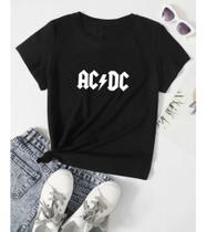 Camisa Feminina Baby Look Acdc Banda De Rock Novidade!!