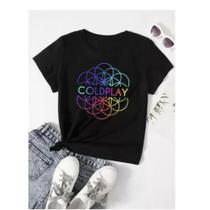 Camisa Feminina Baby Look Banda De Rock Coldplay