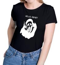 Camisa Feminina Baby Look Dia Das Bruxas Hello, Sidney” Halloween Novidade!!