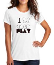 Camisa Feminina Baby Look I Borboleta Coldplay