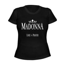 Camisa Feminina Baby Look Madonna Cantora - SEMPRENALUTA