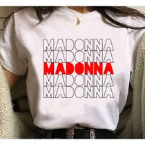 Camisa Feminina Baby Look Madonna Cantora T-Shirt Algodão