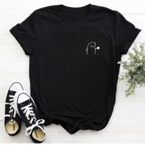 Camisa Feminina Baby Look Minimalista Flork Meme Cafezinho