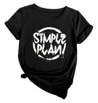 Camisa Feminina Baby Look Simple Plan Banda Rock Novidade Camisa Feminina Baby Look Simple Plan Banda Rock Novidade